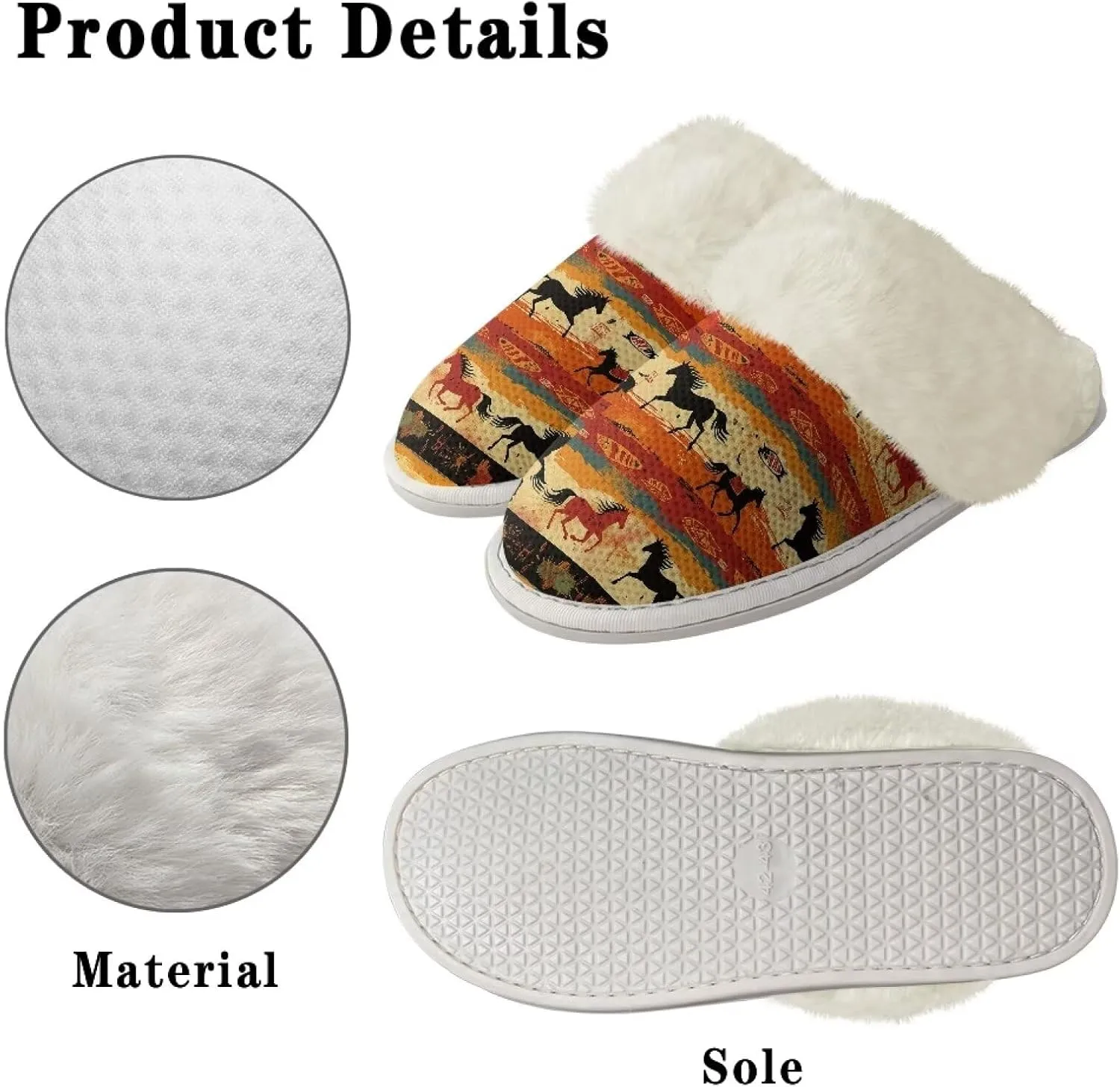 Slippers for Women Men Comfort Slip On Winter Warm House Shoes Unisex Lightweight Non Skid Plush Slipper Flats for Bath Hotel Home Non Skid Rubber Sole