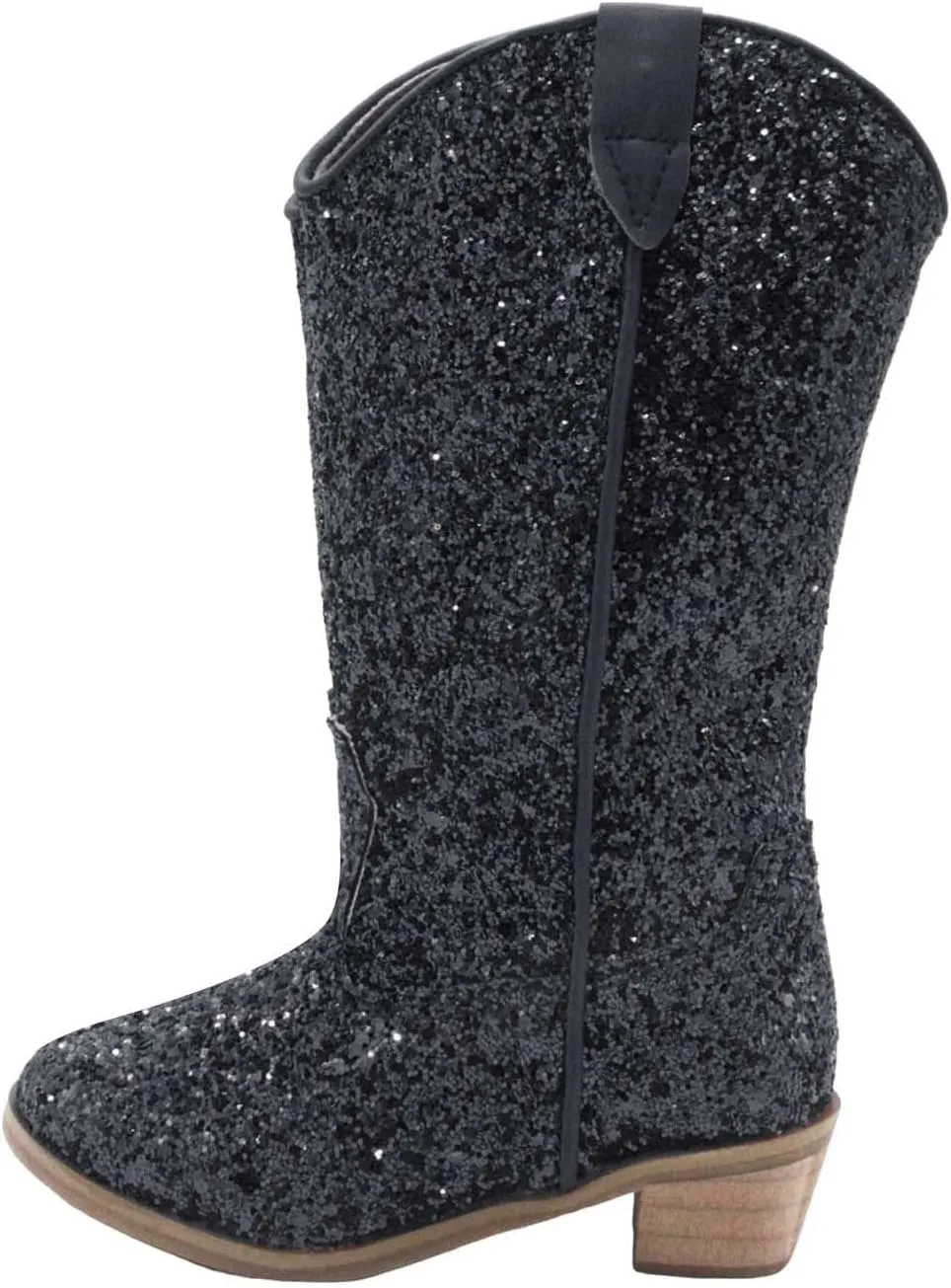 Sparkly Boots for Girls Cowboy Boots Square Toe Kids Boots Embroidered Western Boots Cow Girl Boots for Toddler