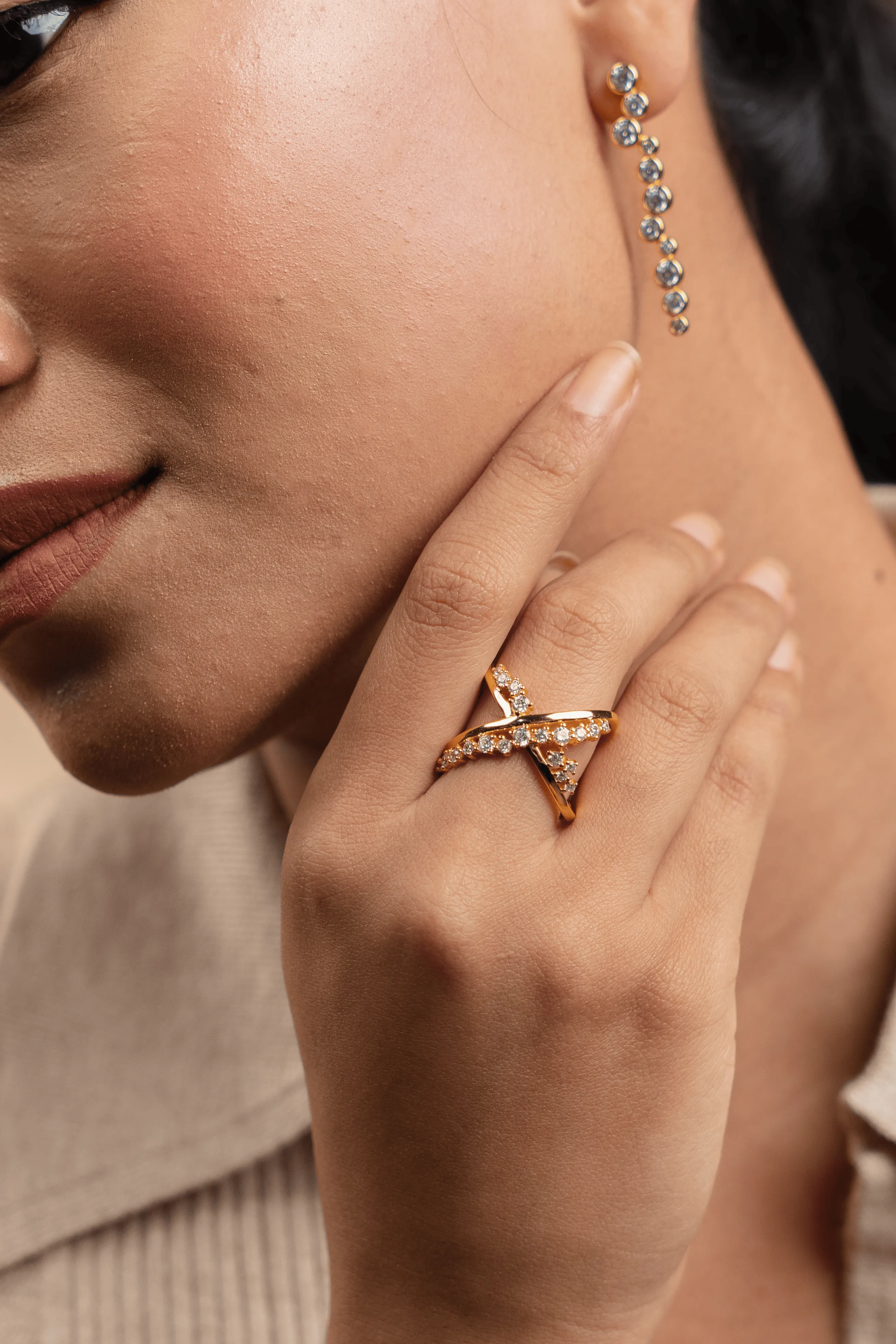 Splatter Studded X Ring