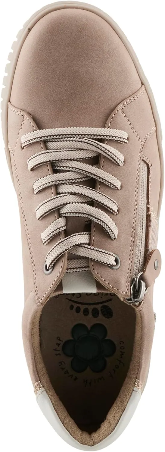 Spring Step Women's Jamia Relife Sneakers with Dual Closure, Plush Lining, and Shock Absorbing Design