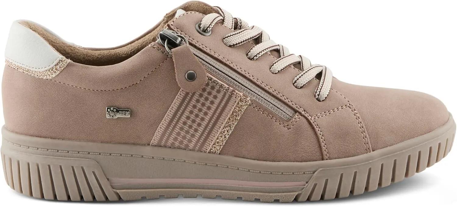Spring Step Women's Jamia Relife Sneakers with Dual Closure, Plush Lining, and Shock Absorbing Design