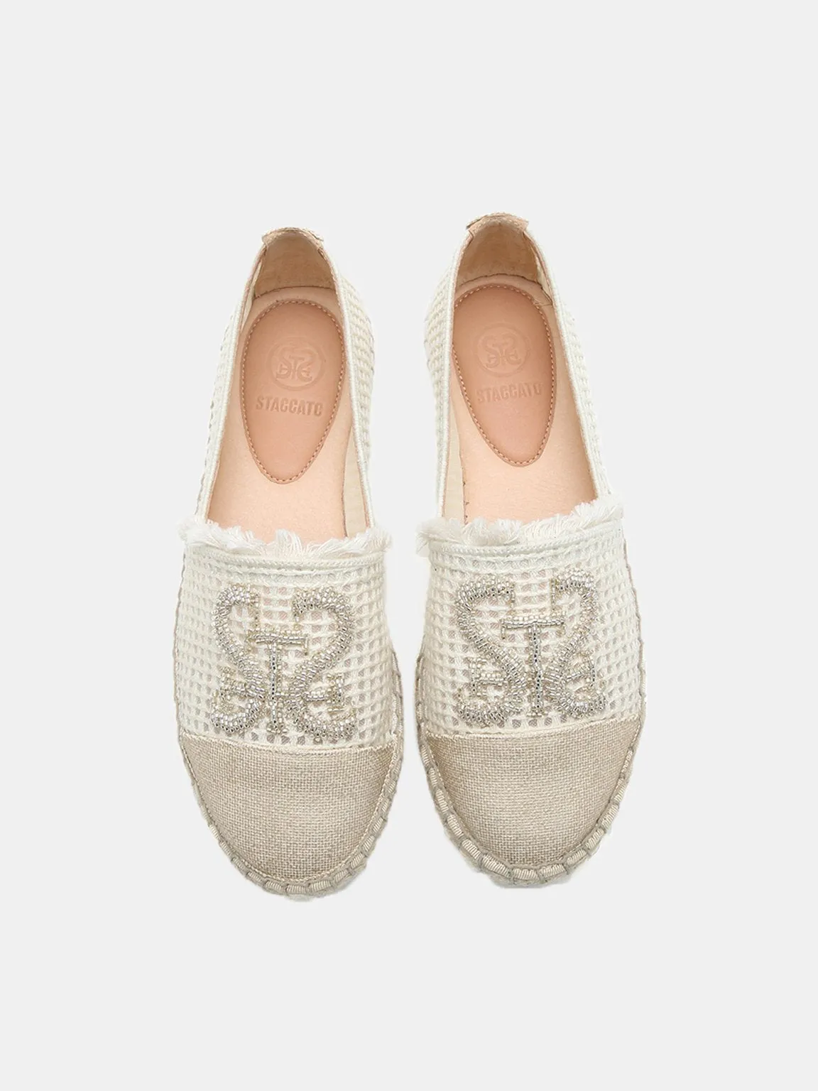 ST Beaded Knit Espadrilles