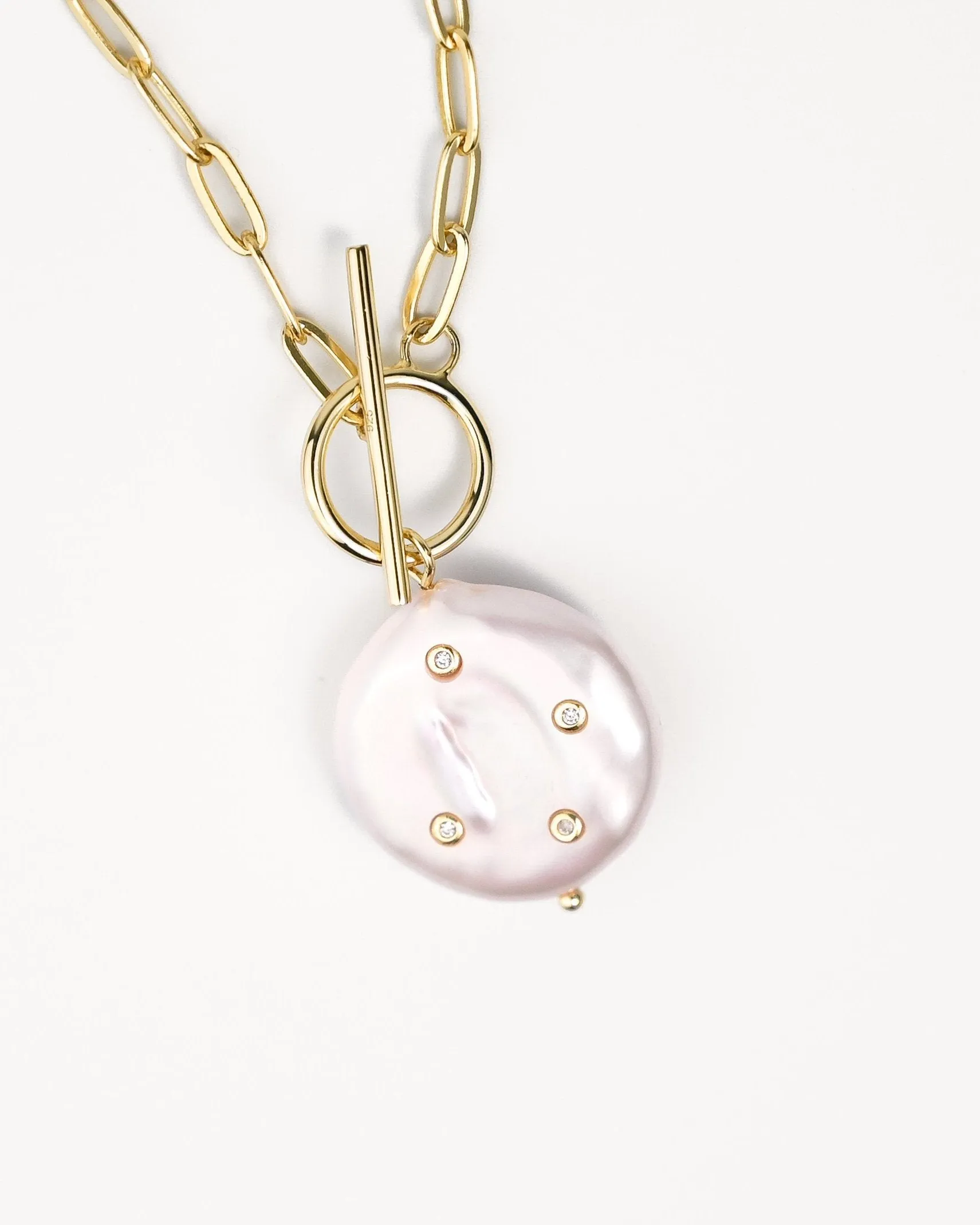 Studded Pearl Necklace