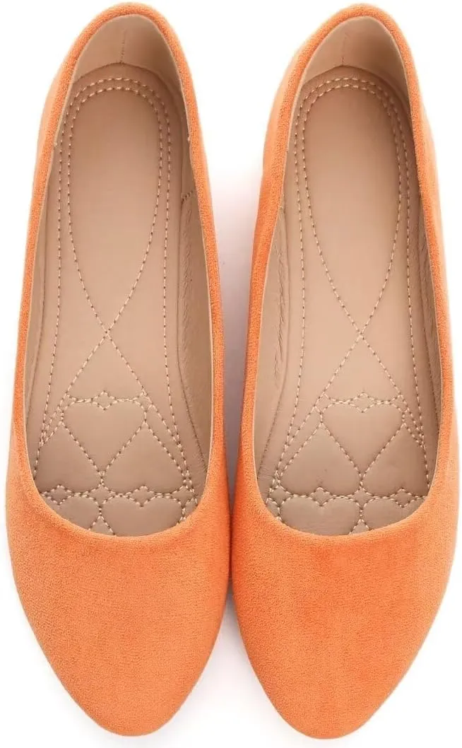 Stunner Women Cute Slip-On Ballet Shoes Soft Solid Classic Pointed Toe Flats