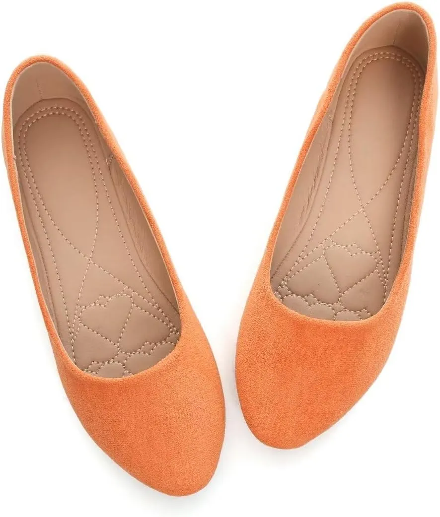 Stunner Women Cute Slip-On Ballet Shoes Soft Solid Classic Pointed Toe Flats