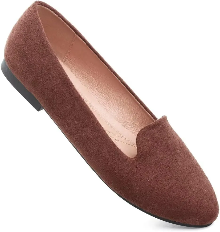Stunner Women Cute Slip-On Ballet Shoes Soft Solid Classic Pointed Toe Flats