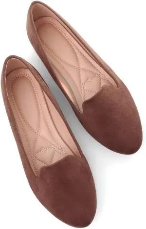Stunner Women Cute Slip-On Ballet Shoes Soft Solid Classic Pointed Toe Flats