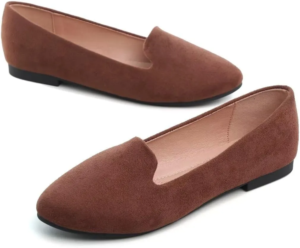 Stunner Women Cute Slip-On Ballet Shoes Soft Solid Classic Pointed Toe Flats
