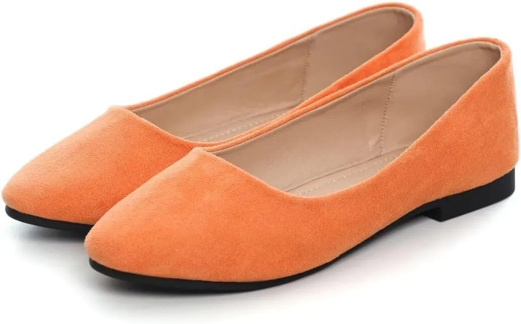 Stunner Women Cute Slip-On Ballet Shoes Soft Solid Classic Pointed Toe Flats