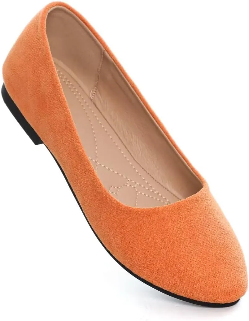 Stunner Women Cute Slip-On Ballet Shoes Soft Solid Classic Pointed Toe Flats