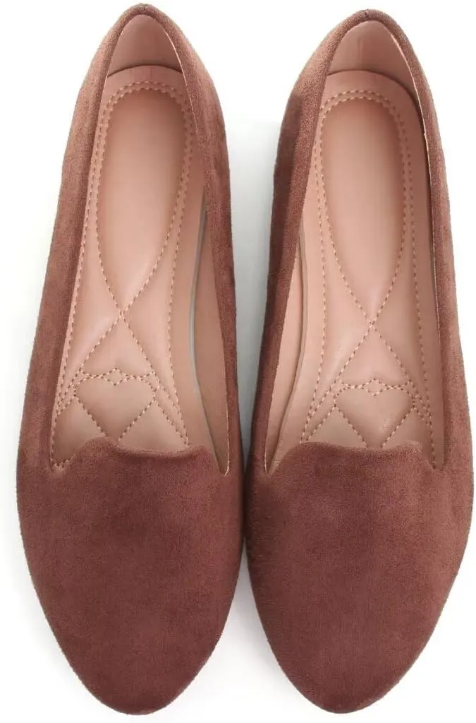 Stunner Women Cute Slip-On Ballet Shoes Soft Solid Classic Pointed Toe Flats