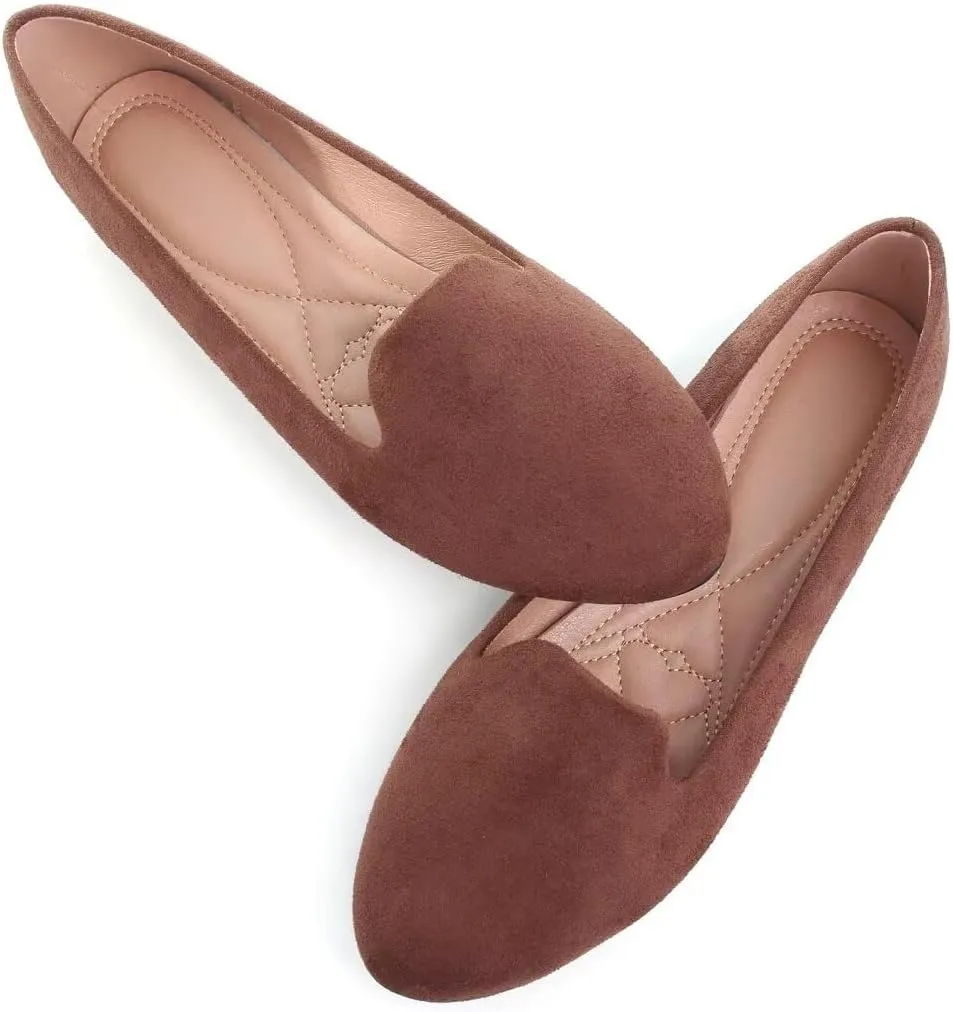 Stunner Women Cute Slip-On Ballet Shoes Soft Solid Classic Pointed Toe Flats