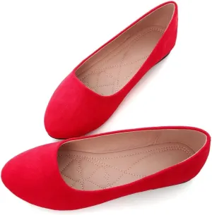 Stunner Women Cute Slip-On Ballet Shoes Soft Solid Classic Pointed Toe Flats