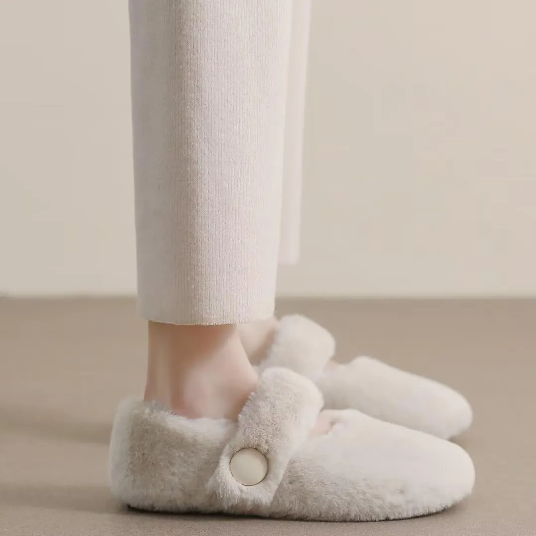 Stunner Women Warm Winter Slippers Fur Lined Slip On Waterproof Indoor Outdoor Warm Mules