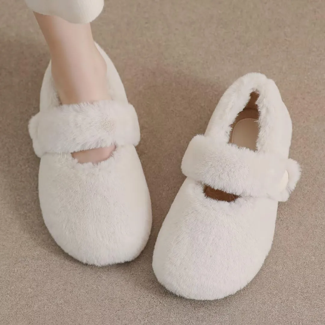 Stunner Women Warm Winter Slippers Fur Lined Slip On Waterproof Indoor Outdoor Warm Mules