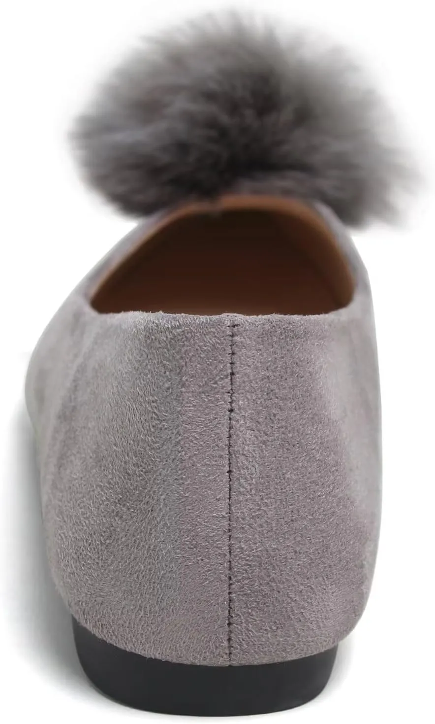 Stunner Women's Ballet Flats Fashion Pointed Toe Dress Flats Soft Suede Flat Shoes Casual Plush Ball Slip On Walking Shoes