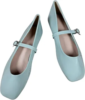 Stunner Women's Mary Jane Flats Retro Square Toe Soft Ballet Flats Comfort Double Line Strap Wedding Dressy Flats 2