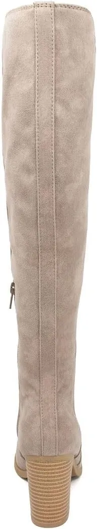 Sugar Women's Riding Boots Heeled Knee High Boot with Tall Shaft