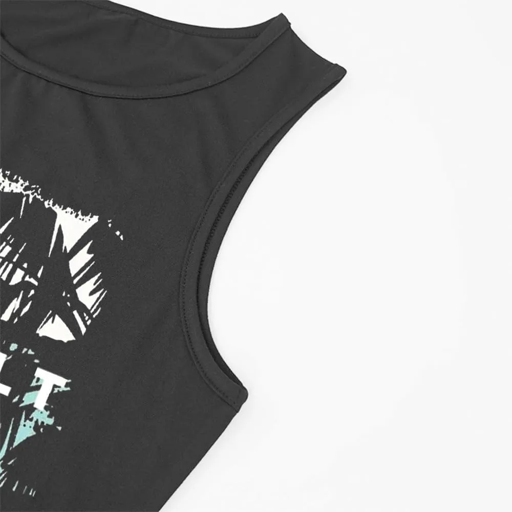 Summer Tank Dress for Women Casual Vacation Sundress Coconut Tree Graphic Beach Cover Up