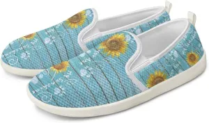 Sunflower Walking Flats Shoes for Women Casual Mesh Hiking Loafer Wide Toe Outdoor Work Shoes