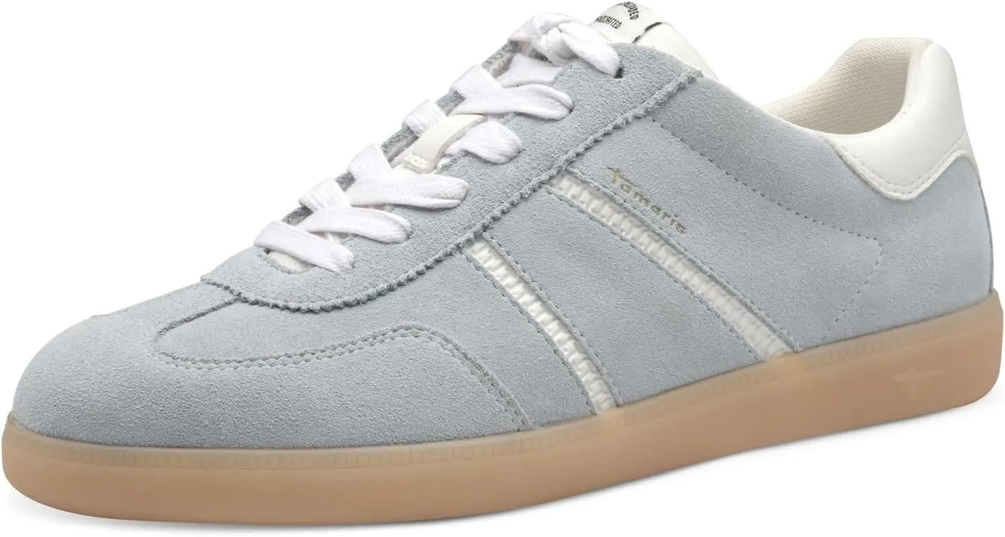 Tamaris Women's Low-Top Trainers, Women's Low Shoes, Interchangeable Footbed, Blue light blue, 7 Women