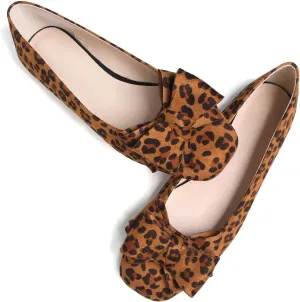 TANGNEST Women Cute Bowknot Flats Soft Slip On Dress Comfort Square Toe Flats