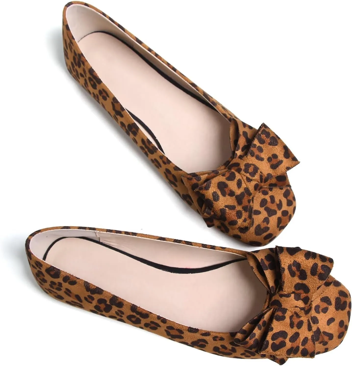 TANGNEST Women Cute Bowknot Flats Soft Slip On Dress Comfort Square Toe Flats