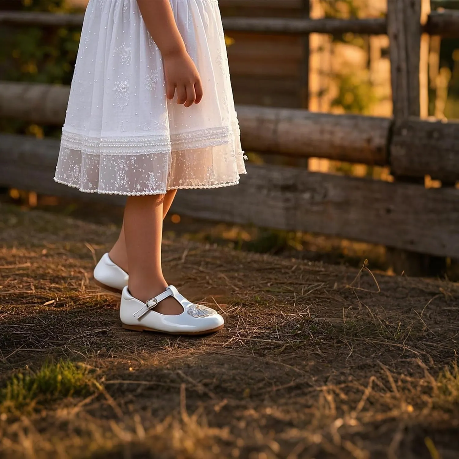 THEE BRON Mary Jane Shoes for Girls T-Strap Toddler Flats Patent Leather with Crafted Legacy