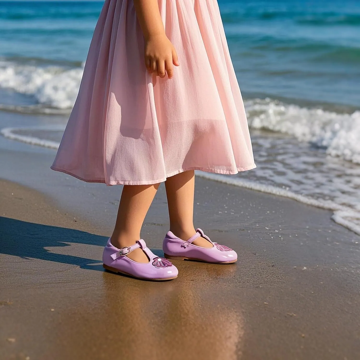THEE BRON Mary Jane Shoes for Girls T-Strap Toddler Flats Patent Leather with Crafted Legacy