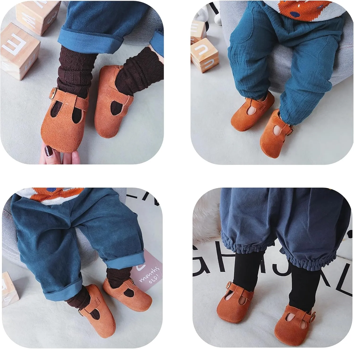 THEE BRON Unisex Baby Moccasins Leather Shoes Soft Sole Toddler Walker Sneakers
