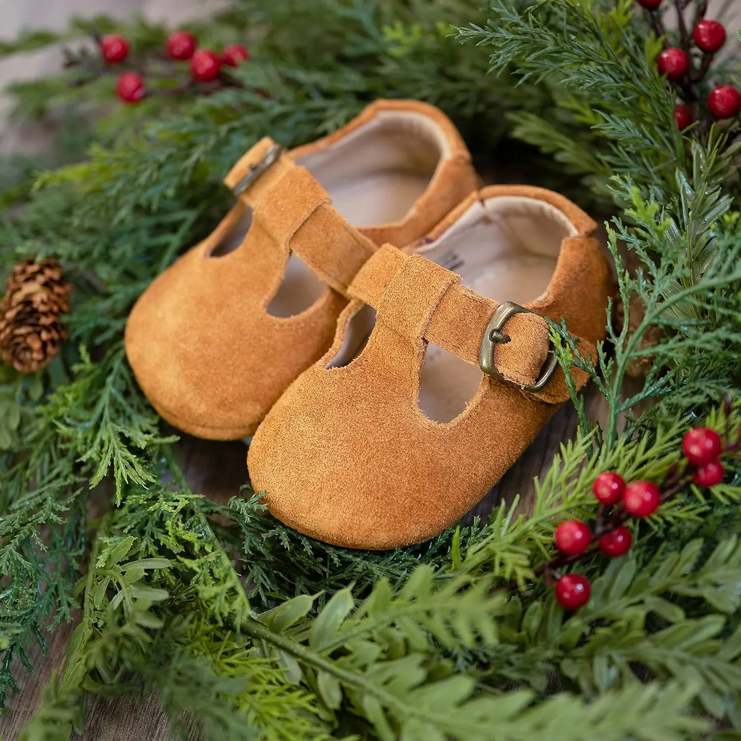 THEE BRON Unisex Baby Moccasins Leather Shoes Soft Sole Toddler Walker Sneakers