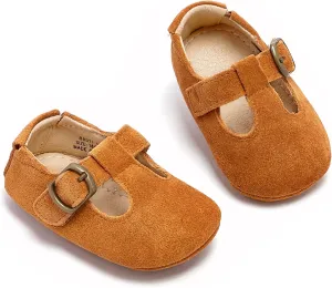 THEE BRON Unisex Baby Moccasins Leather Shoes Soft Sole Toddler Walker Sneakers