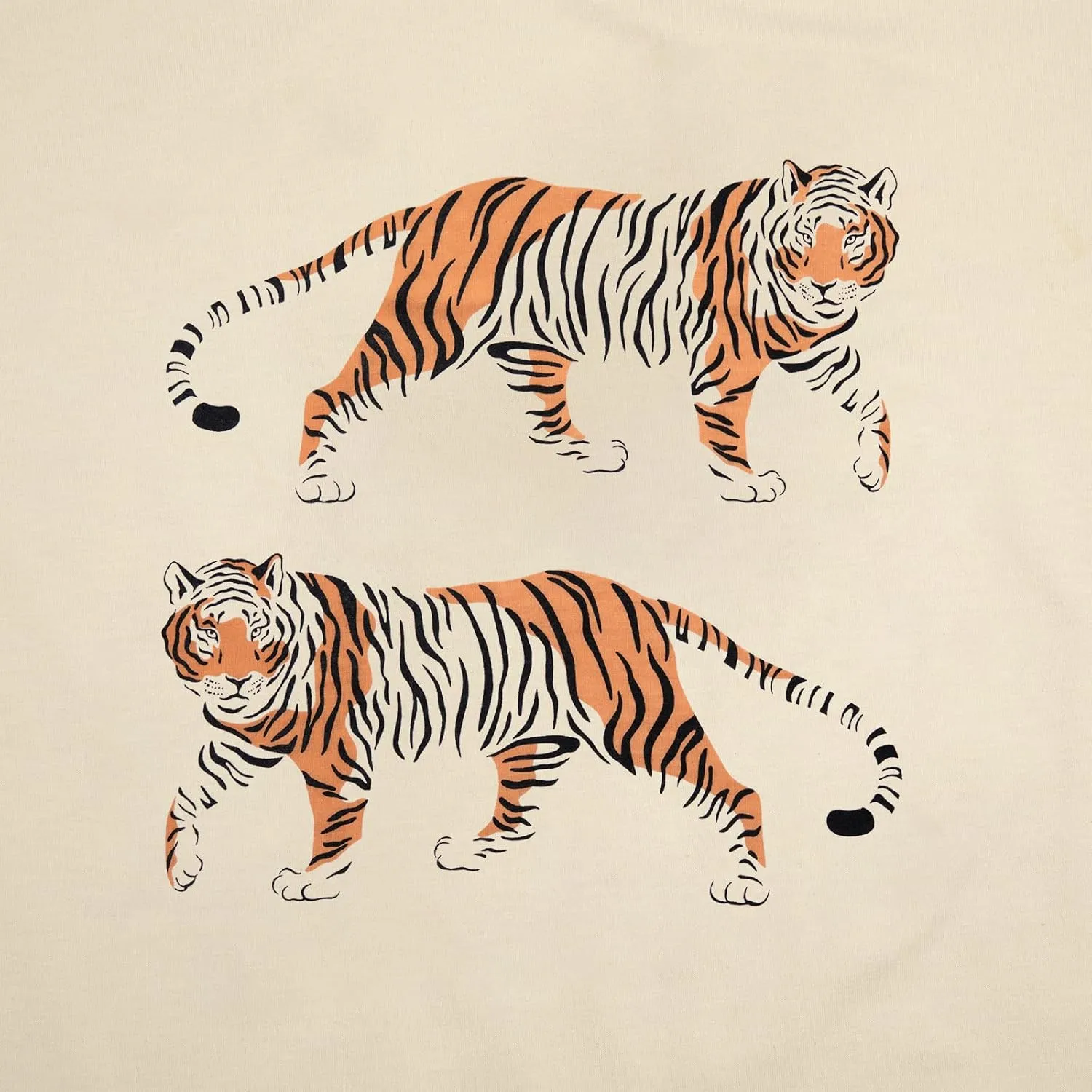 Tiger Shirt Women Vintage Animal Graphic T-Shirt Casual Short Sleeve Crewneck Tee Summer Loose Fit Tops
