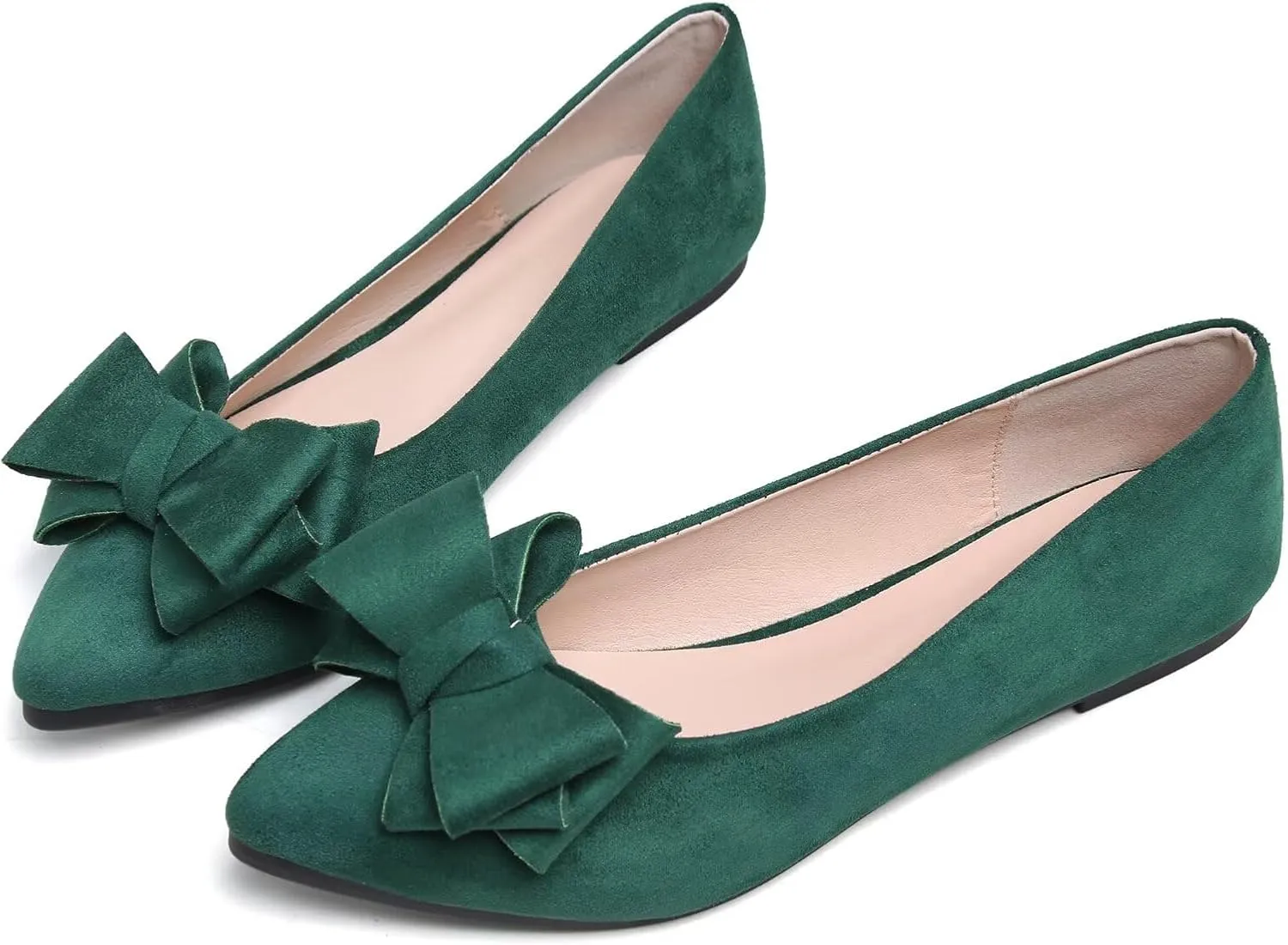 TN TANGNEST Women Cute Bowknot Flats Soft Slip On Flats Comfort Pointed Toe Casual Dress Flat Shoes