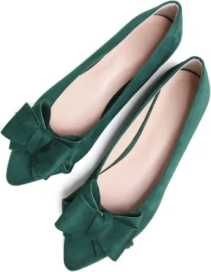 TN TANGNEST Women Cute Bowknot Flats Soft Slip On Flats Comfort Pointed Toe Casual Dress Flat Shoes