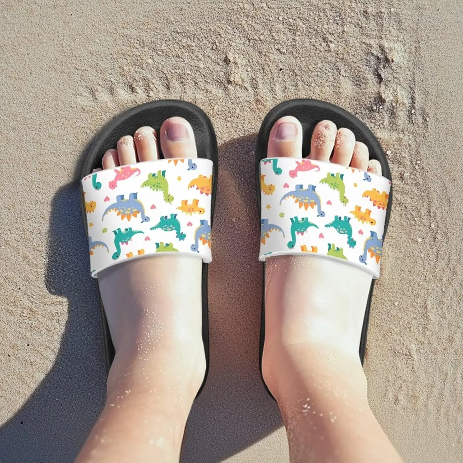 Toddler Active Boys Slides Comfortable Slip-On Kids Sandals Unisex Slides for Indoor and Outdoor Sporty Slides Beach Pool