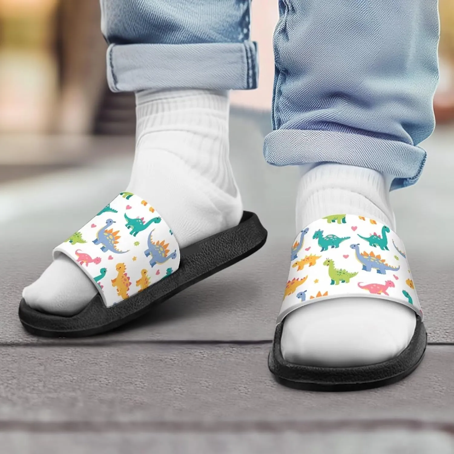 Toddler Active Boys Slides Comfortable Slip-On Kids Sandals Unisex Slides for Indoor and Outdoor Sporty Slides Beach Pool