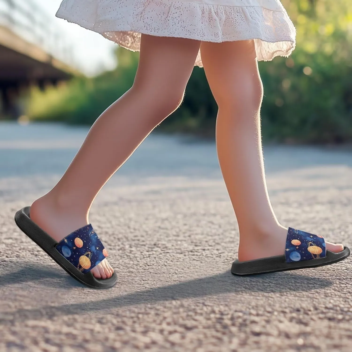 Toddler Active Boys Slides Comfortable Slip-On Kids Sandals Unisex Slides for Indoor and Outdoor Sporty Slides Beach Pool