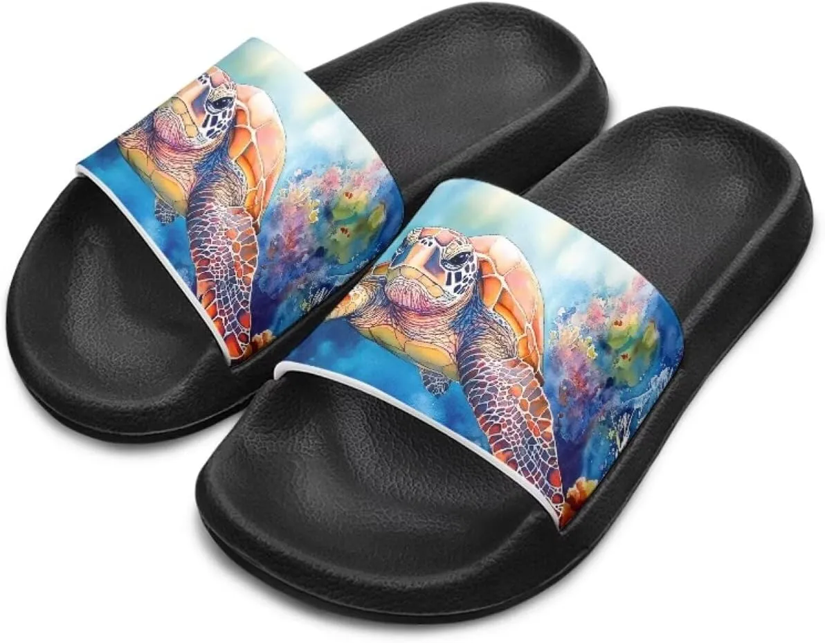 Toddler Boys Slides Sports Slides Sandals Water Shoes Casual Slippers Comfortable Beach Pool Shower Shoes Waterproof