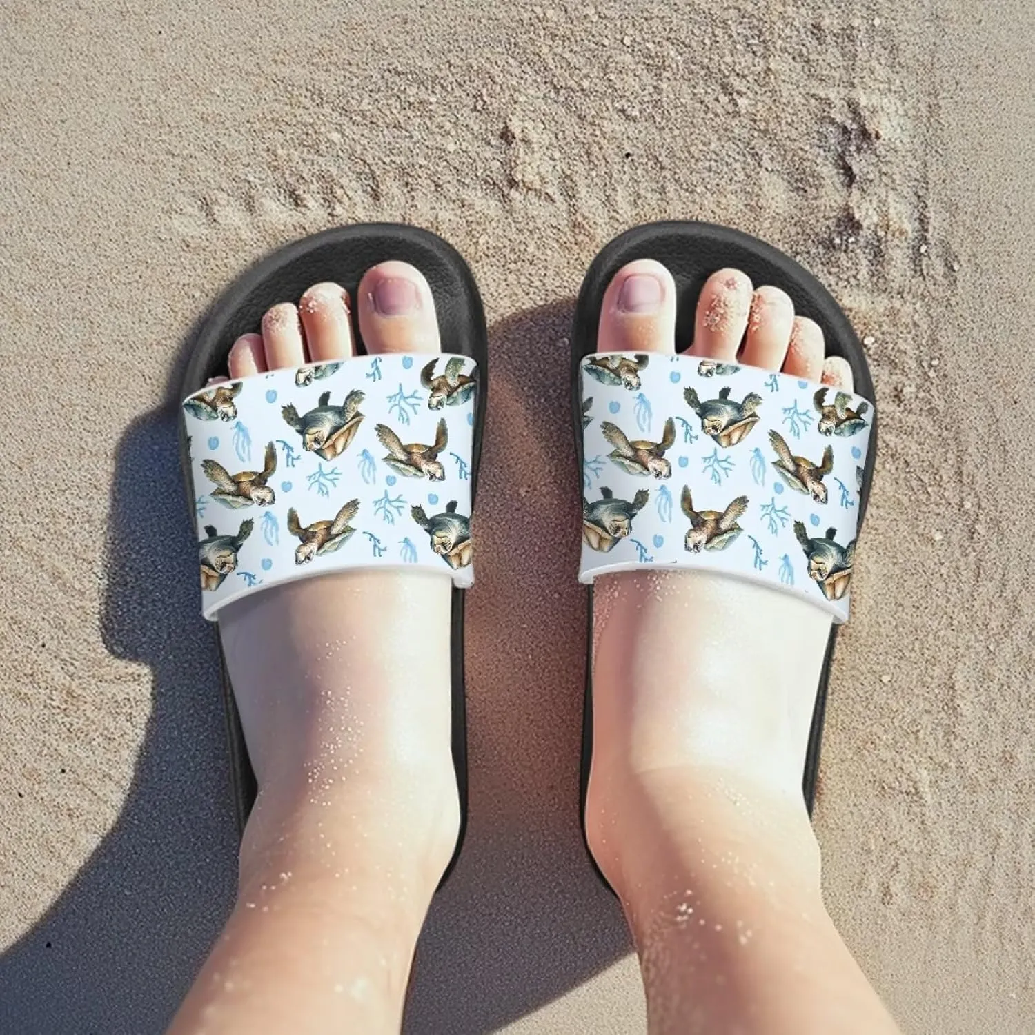 Toddler Boys Slides Sports Slides Sandals Water Shoes Casual Slippers Comfortable Beach Pool Shower Shoes Waterproof