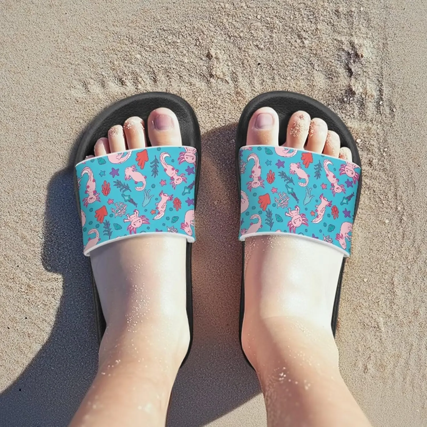 Toddler Boys Slides Sports Slides Sandals Water Shoes Casual Slippers Comfortable Beach Pool Shower Shoes Waterproof