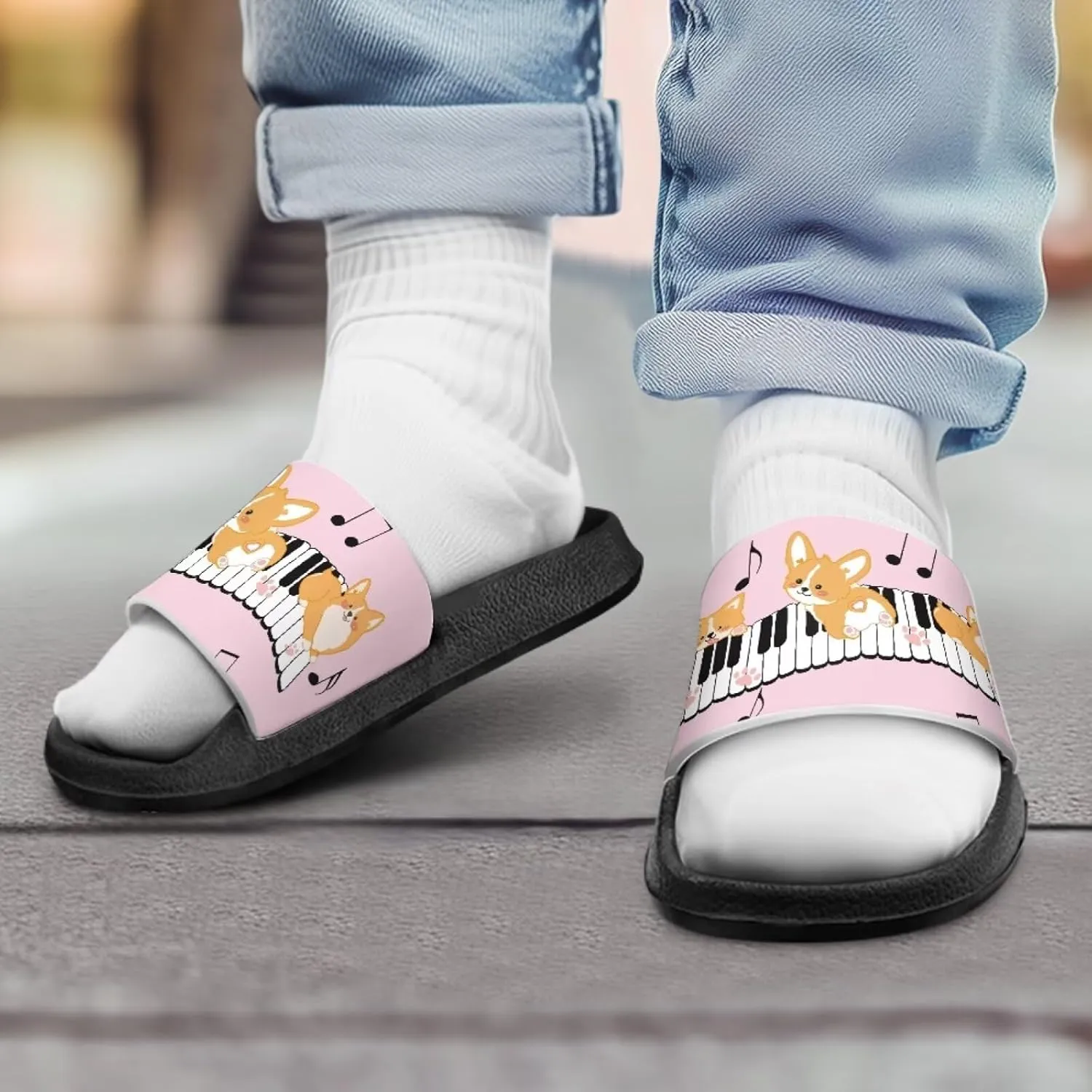 Toddler Boys Slides Sports Slides Sandals Water Shoes Casual Slippers Comfortable Beach Pool Shower Shoes Waterproof