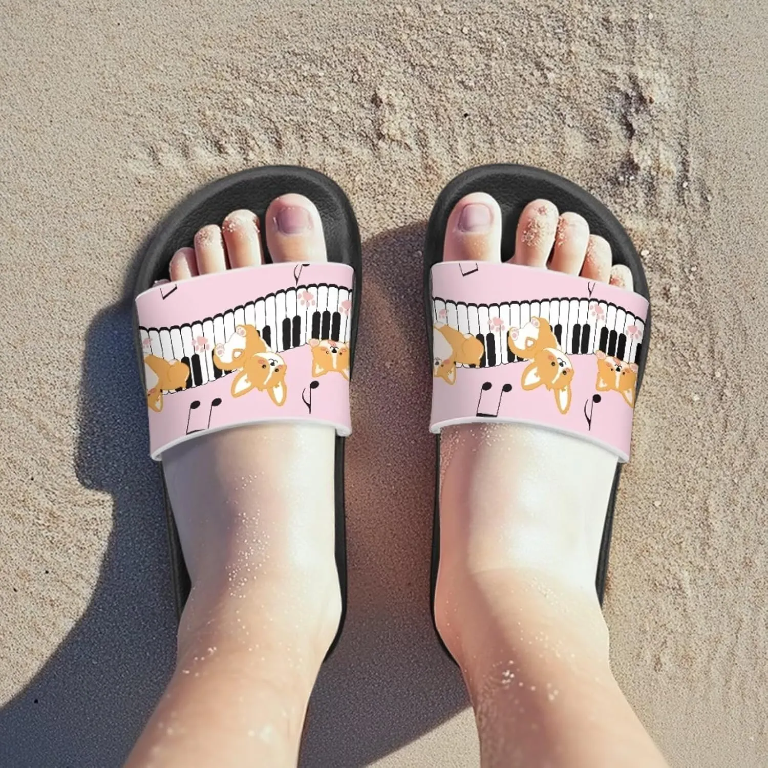Toddler Boys Slides Sports Slides Sandals Water Shoes Casual Slippers Comfortable Beach Pool Shower Shoes Waterproof