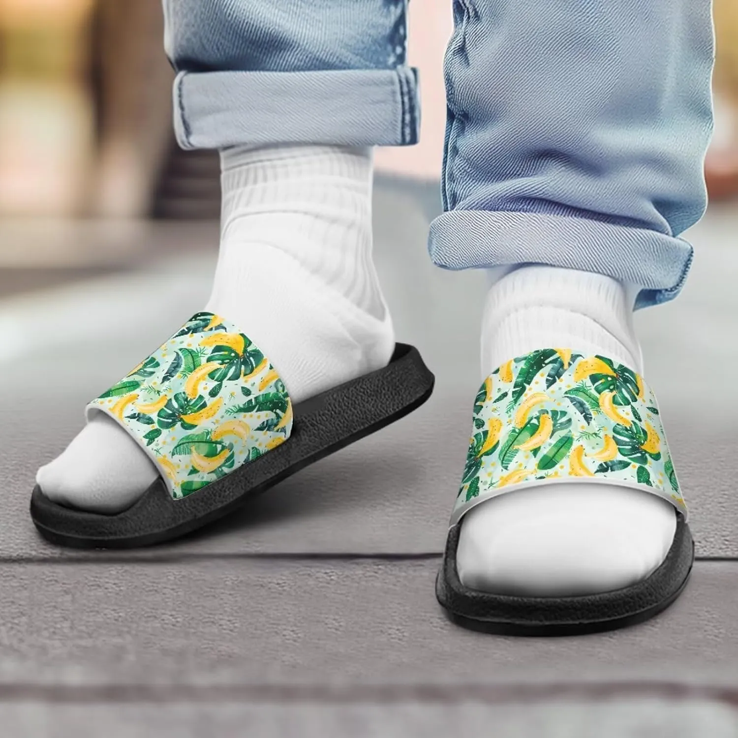 Toddler Boys Slides Sports Slides Sandals Water Shoes Casual Slippers Comfortable Beach Pool Shower Shoes Waterproof