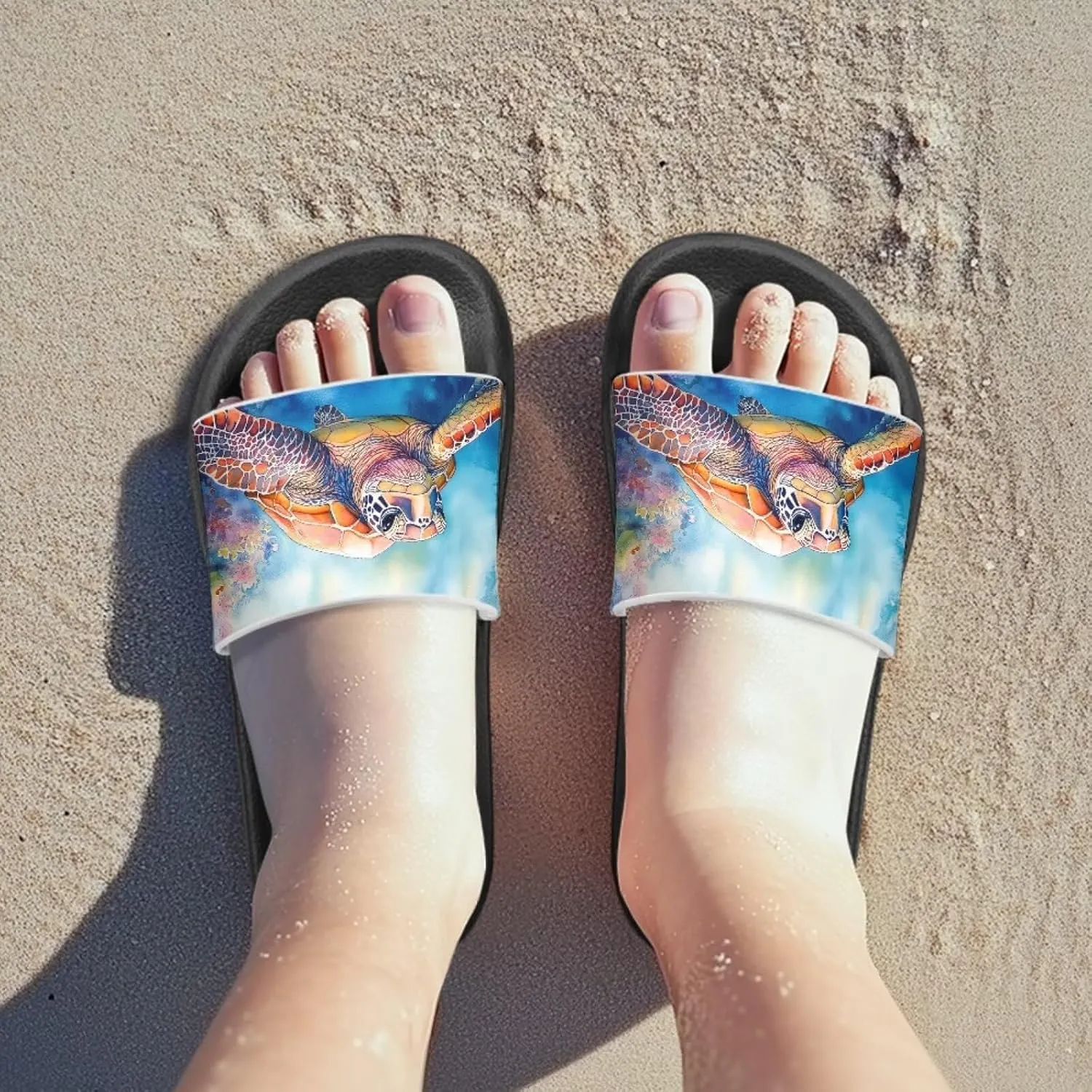 Toddler Boys Slides Sports Slides Sandals Water Shoes Casual Slippers Comfortable Beach Pool Shower Shoes Waterproof