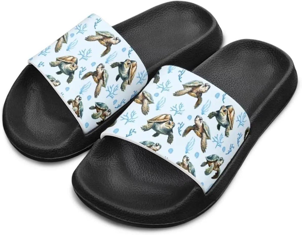 Toddler Boys Slides Sports Slides Sandals Water Shoes Casual Slippers Comfortable Beach Pool Shower Shoes Waterproof