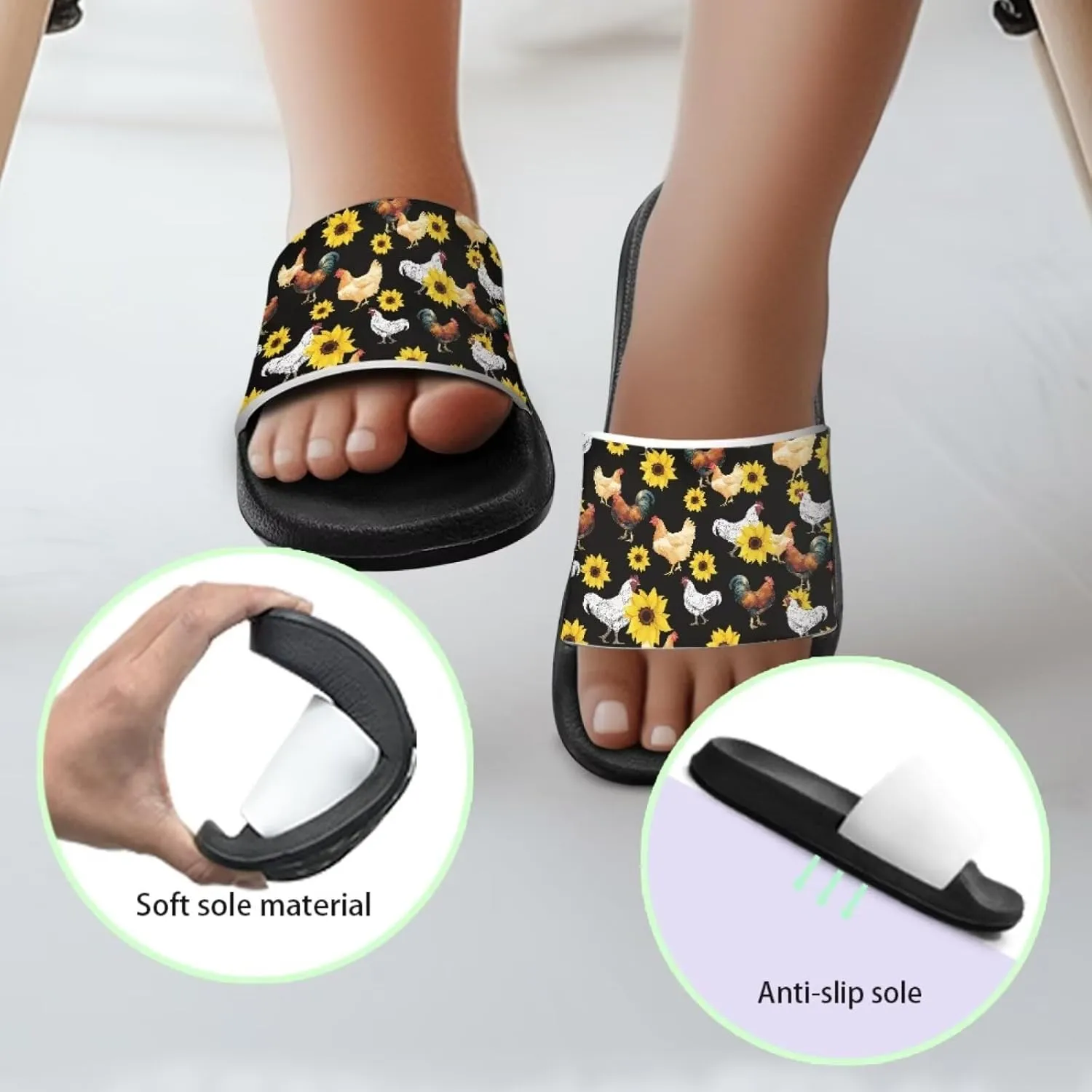 Toddler Boys Slides Sports Slides Sandals Water Shoes Casual Slippers Comfortable Beach Pool Shower Shoes Waterproof