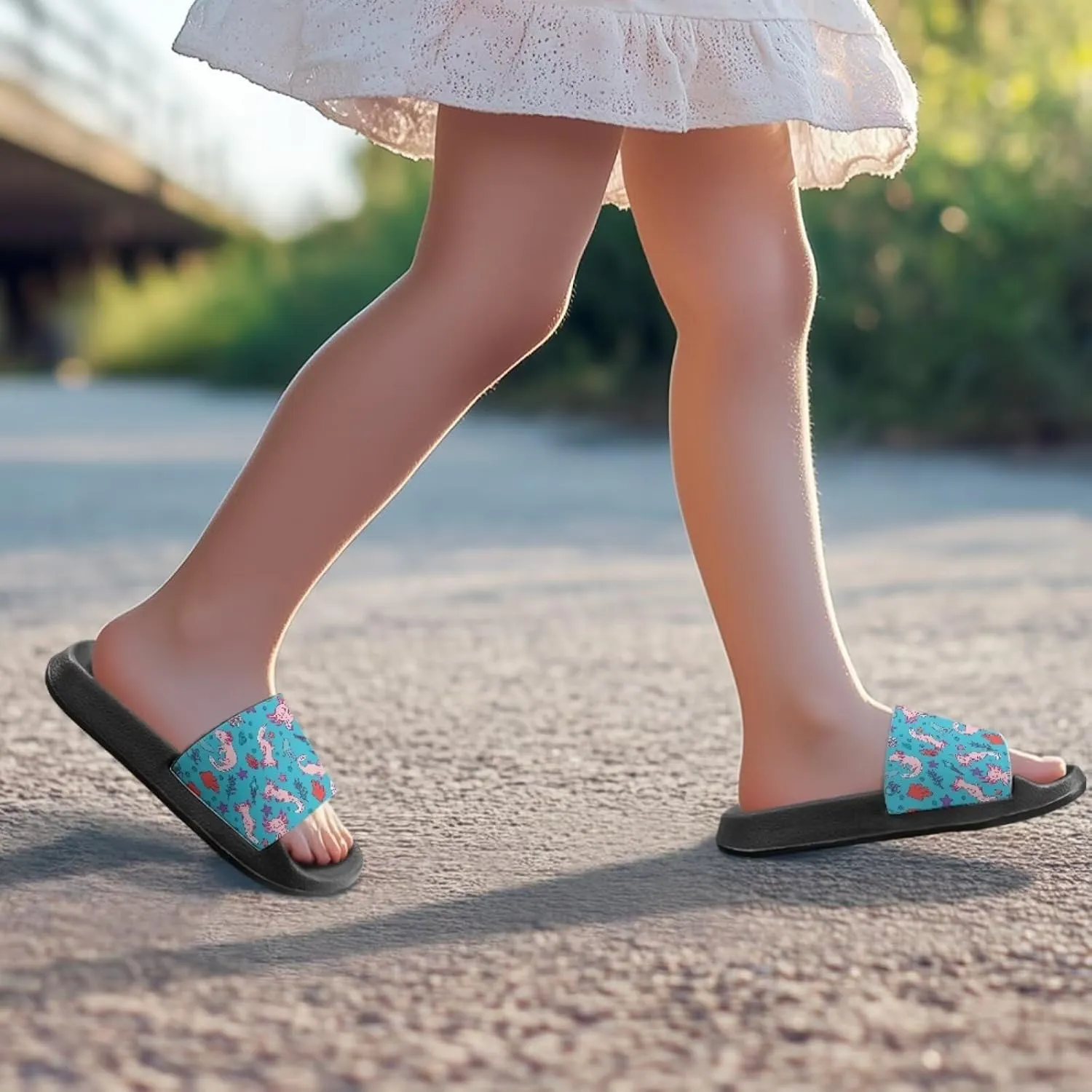 Toddler Boys Slides Sports Slides Sandals Water Shoes Casual Slippers Comfortable Beach Pool Shower Shoes Waterproof