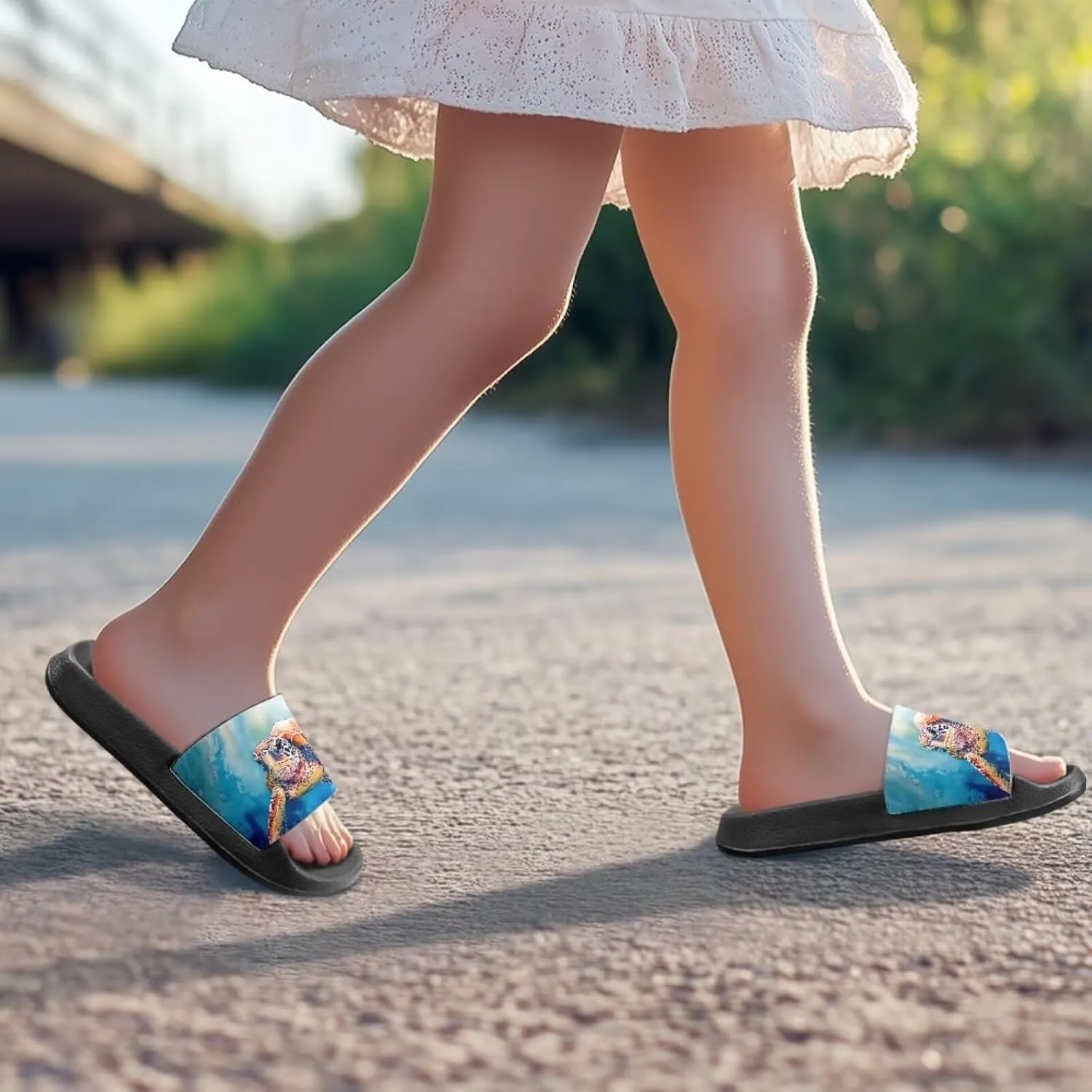 Toddler Boys Slides Sports Slides Sandals Water Shoes Casual Slippers Comfortable Beach Pool Shower Shoes Waterproof