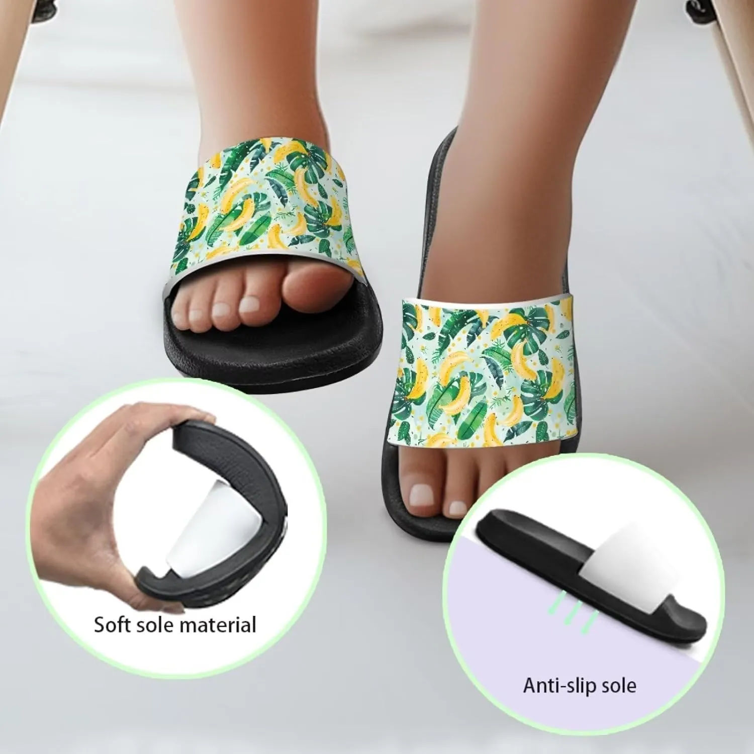 Toddler Boys Slides Sports Slides Sandals Water Shoes Casual Slippers Comfortable Beach Pool Shower Shoes Waterproof